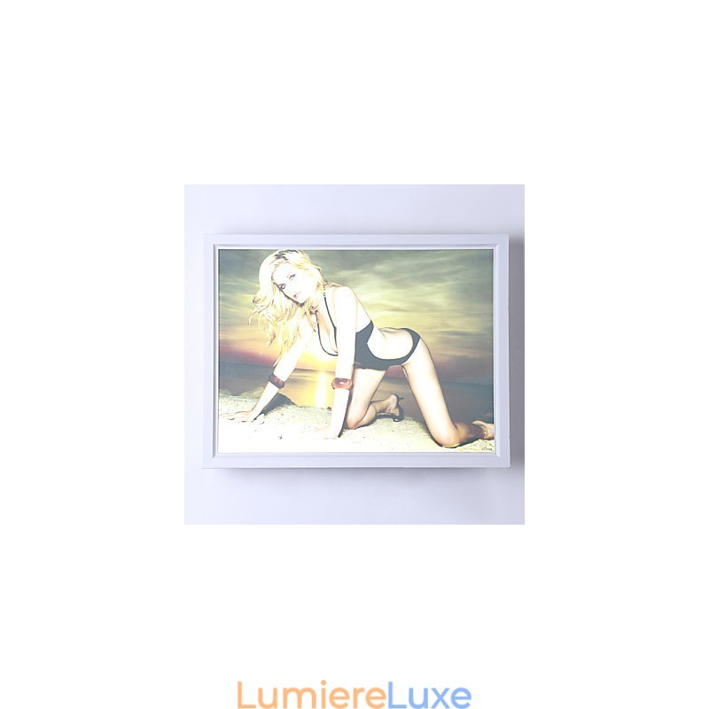 Peinture contemporaine moderne intégrée pour appliques murales à lumière ambiante