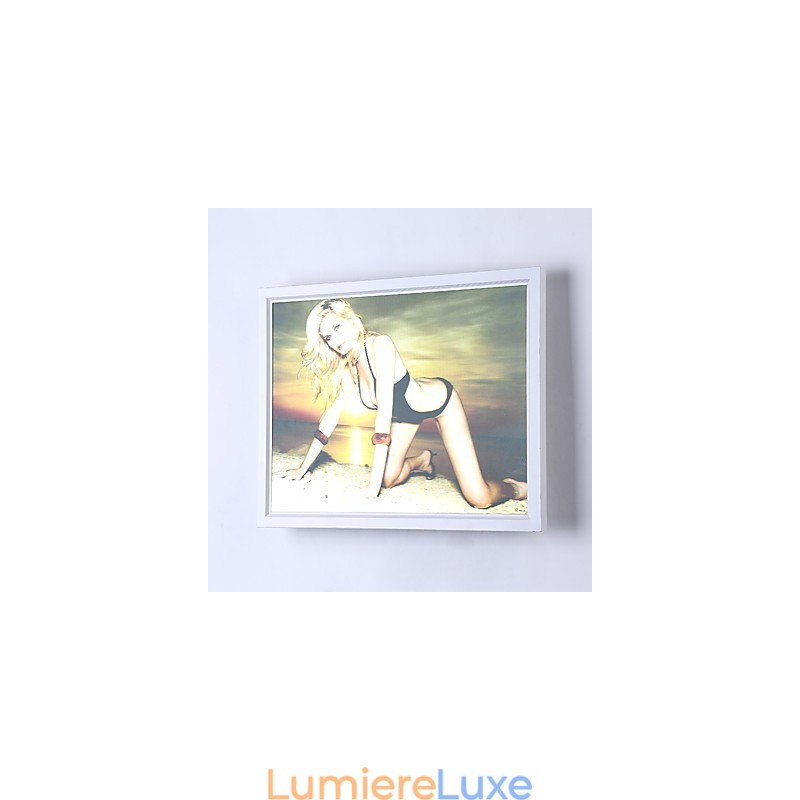 Peinture contemporaine moderne intégrée pour appliques murales à lumière ambiante
