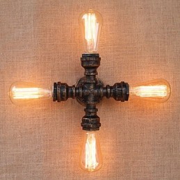 Peinture rétro country pour mini-bras pivotant avec éclairage d'ambiance inclus