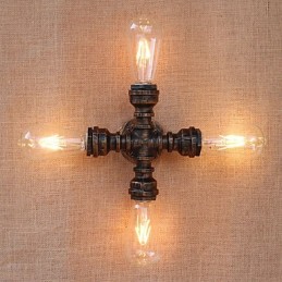 Peinture rétro country pour mini-bras pivotant avec éclairage d'ambiance inclus