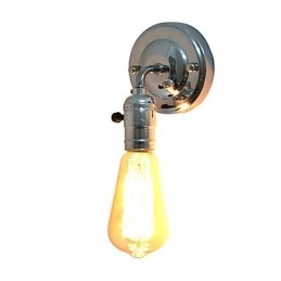 Applique murale en fer forgé, lampe sabre laser noire muette sur le mur
