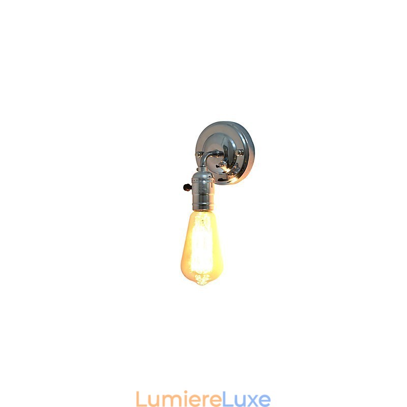 Applique murale en fer forgé, lampe sabre laser noire muette sur le mur