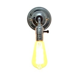 Applique murale en fer forgé, lampe sabre laser noire muette sur le mur