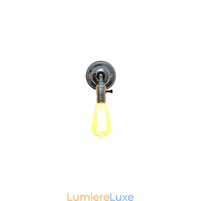 Applique murale en fer forgé, lampe sabre laser noire muette sur le mur