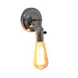 Applique murale en fer forgé, lampe sabre laser noire muette sur le mur