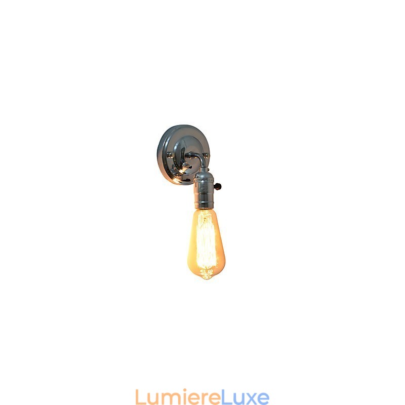 Applique murale en fer forgé, lampe sabre laser noire muette sur le mur