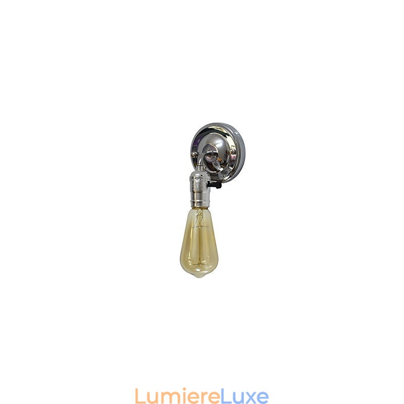 Applique murale en fer forgé, lampe sabre laser noire muette sur le mur