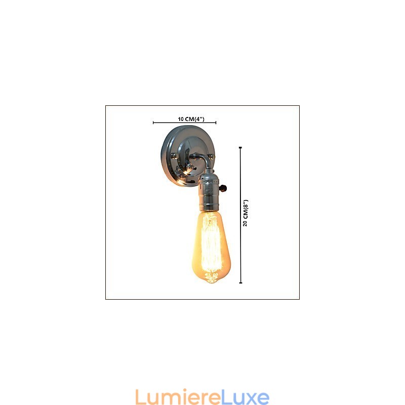 Applique murale en fer forgé, lampe sabre laser noire muette sur le mur
