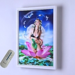 Peinture contemporaine moderne intégrée pour appliques murales à lumière ambiante