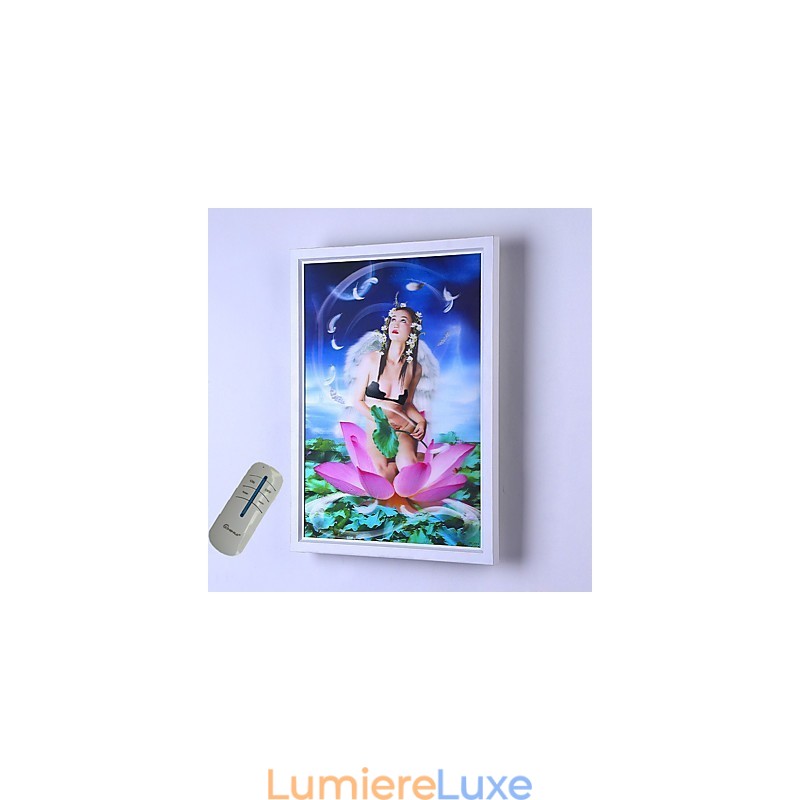 Peinture contemporaine moderne intégrée pour appliques murales à lumière ambiante