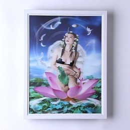 Peinture contemporaine moderne intégrée pour appliques murales à lumière ambiante