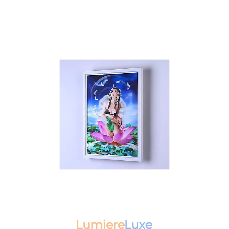 Peinture contemporaine moderne intégrée pour appliques murales à lumière ambiante
