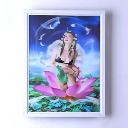 Peinture contemporaine moderne intégrée pour appliques murales à lumière ambiante