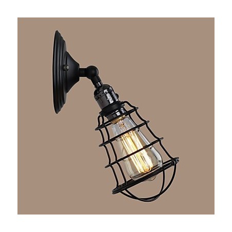 Applique murale vintage industrielle à 1 lumière en métal noir avec interrupteur, idéale pour un salon, une salle à manger, un couloir, un café, un bar ou un bar Applique murale vintage industrielle à 1 lumière en métal noir avec interrupteur, idéale pour un salon, une salle à manger, un couloir, un café, un bar ou un bar