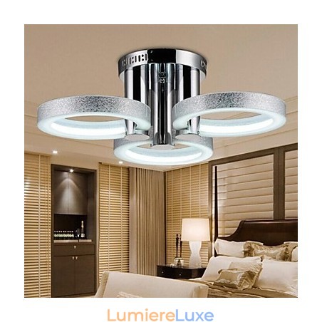 Lustre Moderne Argenté 3 Lumières Lustre Moderne Argenté 3 Lumières