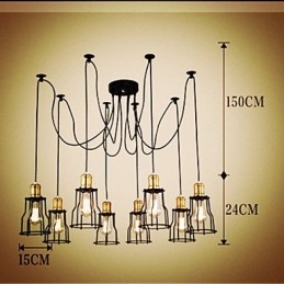 Lustre en métal peint par Country Designers