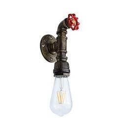 Applique murale en fer forgé, lampe sabre laser noire muette sur le mur