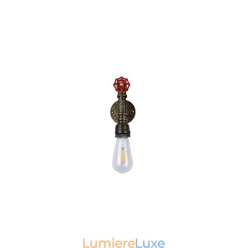 Applique murale en fer forgé, lampe sabre laser noire muette sur le mur