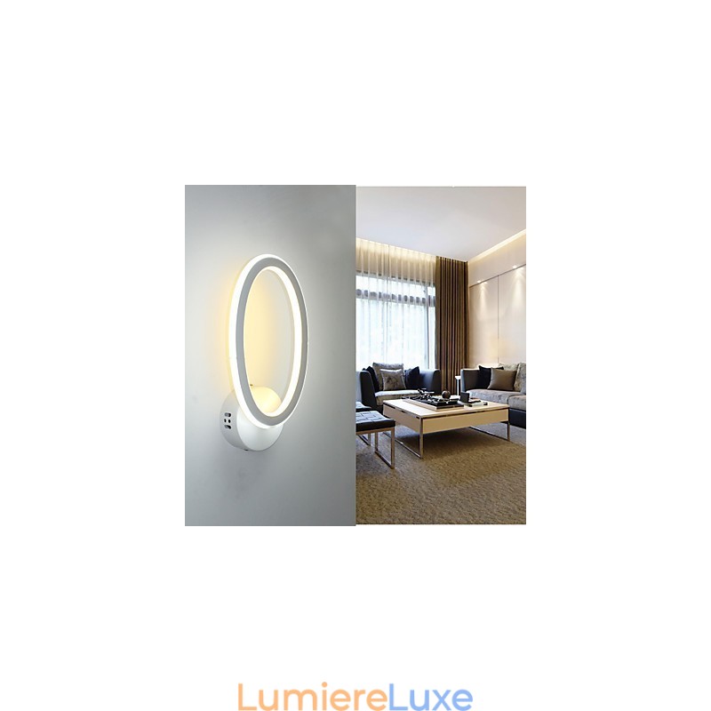 Applique murale d'intérieur moderne et originale en aluminium, idéale pour un couloir, un escalier ou un porche