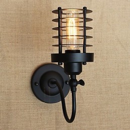 Applique murale style mini avec éclairage d'ambiance et peinture de style campagnard vintage