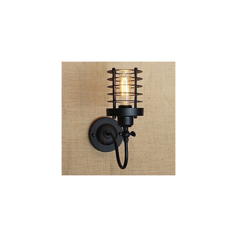 Applique murale style mini avec éclairage d'ambiance et peinture de style campagnard vintage