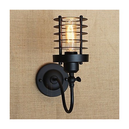 Applique murale style mini avec éclairage d'ambiance et peinture de style campagnard vintage Applique murale style mini avec éclairage d'ambiance et peinture de style campagnard vintage