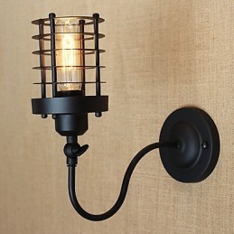 Applique murale style mini avec éclairage d'ambiance et peinture de style campagnard vintage