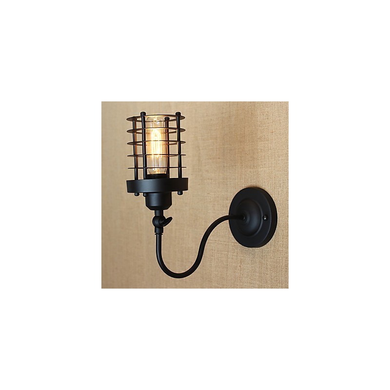 Applique murale style mini avec éclairage d'ambiance et peinture de style campagnard vintage