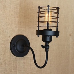 Applique murale style mini avec éclairage d'ambiance et peinture de style campagnard vintage