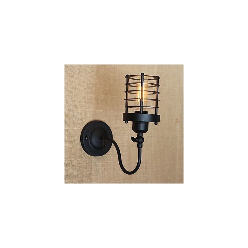 Applique murale style mini avec éclairage d'ambiance et peinture de style campagnard vintage