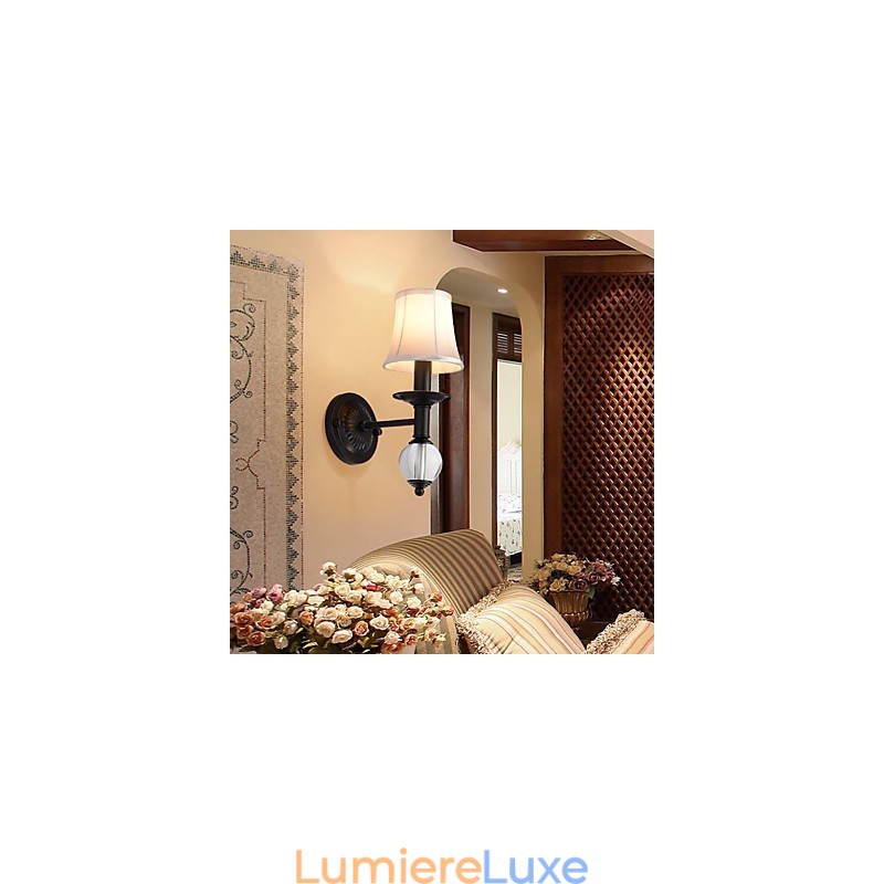 Applique murale rustique simple et vintage avec lumière ambiante