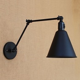 Applique murale rétro de style mini avec bras pivotant et protection des yeux