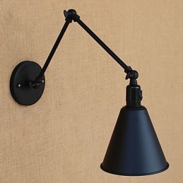 Applique murale rétro de style mini avec bras pivotant et protection des yeux