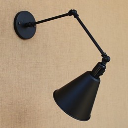 Applique murale rétro de style mini avec bras pivotant et protection des yeux