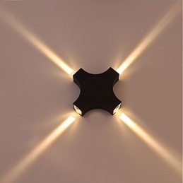 Applique murale d'extérieur étanche Cross Star avec fonction de protection des yeux et éclairage d'ambiance