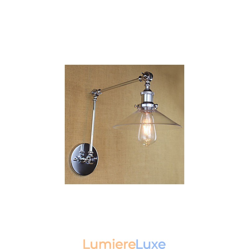 Lampe d'ambiance à bras pivotant style mini, style rétro vintage, galvanoplastie