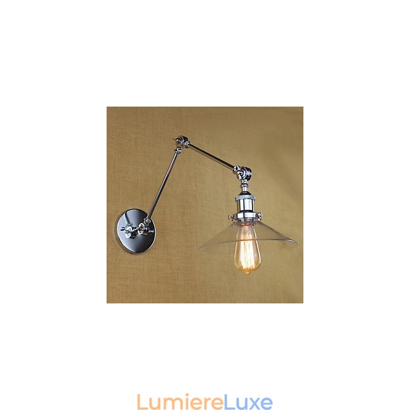 Lampe d'ambiance à bras pivotant style mini, style rétro vintage, galvanoplastie