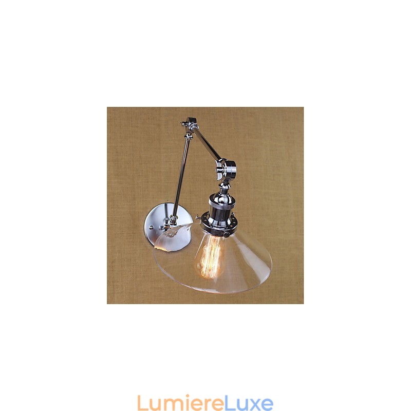 Lampe d'ambiance à bras pivotant style mini, style rétro vintage, galvanoplastie