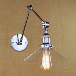 Lampe d'ambiance à bras pivotant style mini, style rétro vintage, galvanoplastie