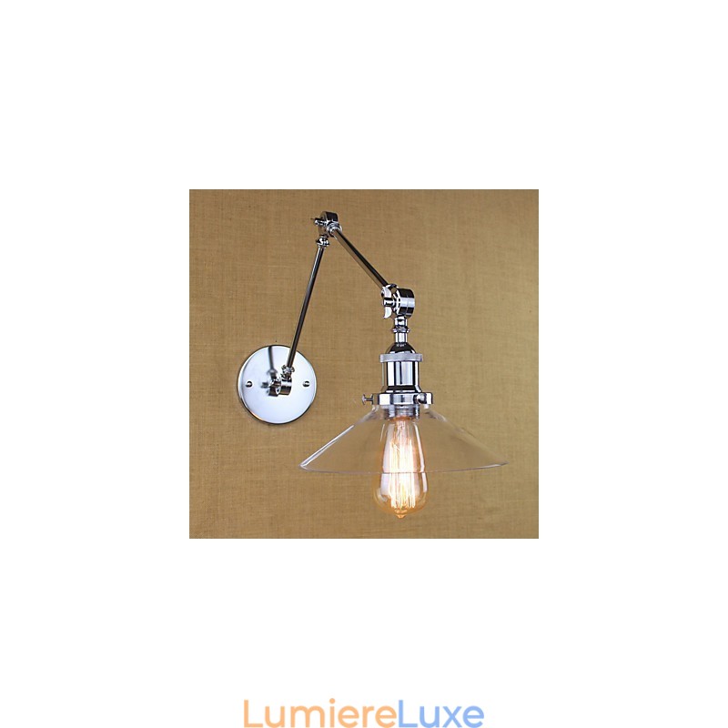 Lampe d'ambiance à bras pivotant style mini, style rétro vintage, galvanoplastie