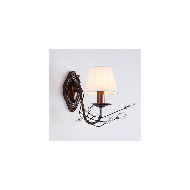 Applique murale rustique galvanisée de style mini avec éclairage d'ambiance