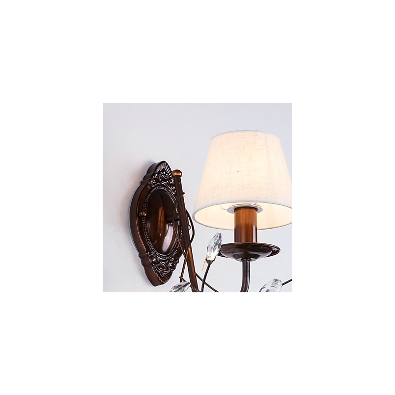 Applique murale rustique galvanisée de style mini avec éclairage d'ambiance