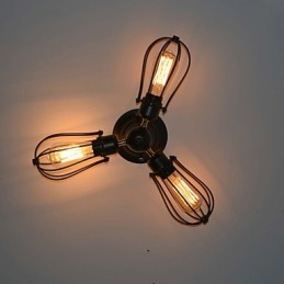 Plafonnier en métal de style mini, classique et vintage traditionnel