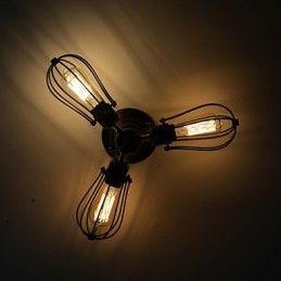 Plafonnier en métal de style mini, classique et vintage traditionnel