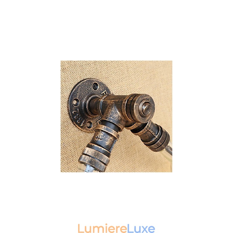 Applique murale style rétro américain, style industriel créatif, design bouteille d'eau, gris