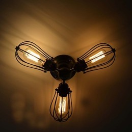 Plafonnier en métal de style mini, classique et vintage traditionnel