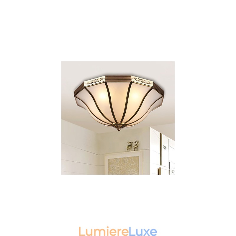 Plafonnier décoratif contemporain moderne en cuivre