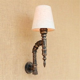Applique murale rustique en laiton antique pour éclairage d'ambiance