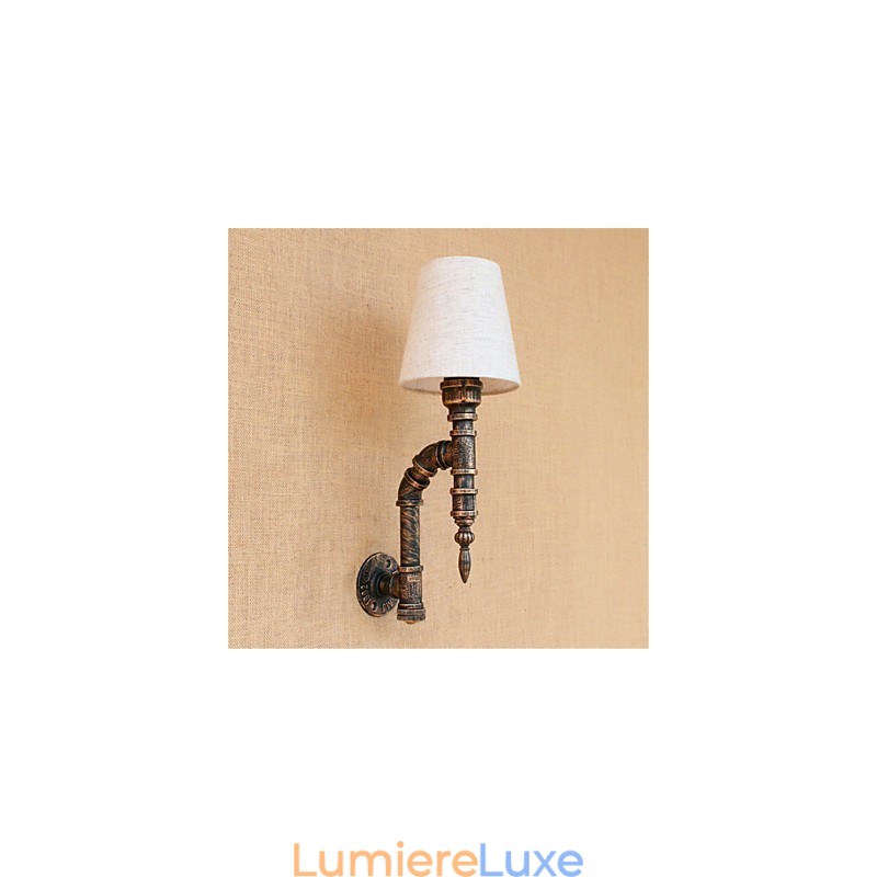 Applique murale rustique en laiton antique pour éclairage d'ambiance