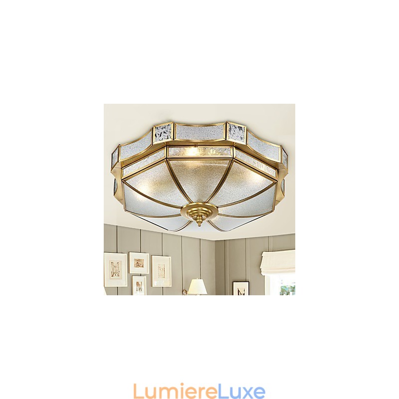Plafonnier décoratif contemporain moderne en cuivre